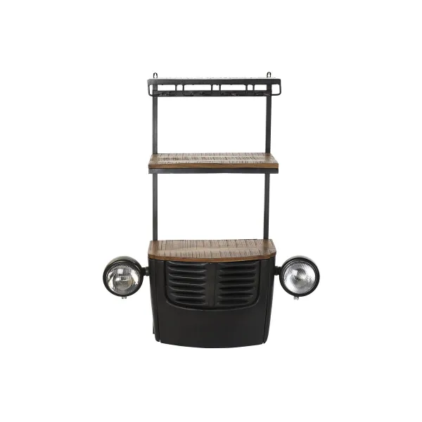 Butelių laikiklis DKD Home Decor Automobilis Akacija Tamsiai pilka (83 x 30 x 104 cm)