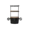 Butelių laikiklis DKD Home Decor Automobilis Akacija Tamsiai pilka (83 x 30 x 104 cm)