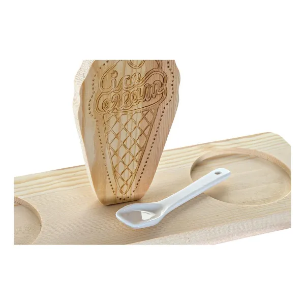 Lasisetti DKD Home Decor Monivärinen Keraminen Mäntypuu