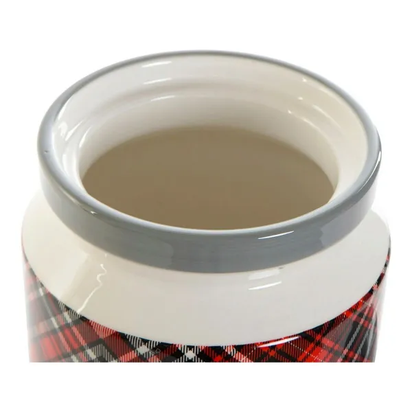 Purkki DKD Home Decor Musta Punainen Harmaa 15 x 15 x 22 cm