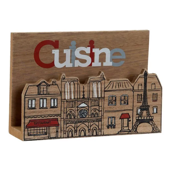 Коробка для салфеток DKD Home Decor Cusine Разноцветный Деревянный Деревянный MDF 16 x 11 x 5 cm