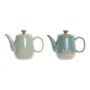 Teekannu DKD Home Decor 8424001793235 Sininen Vihreä Kivitavara 1 L 22,5 x 12 x 16,5 cm (2 osaa)