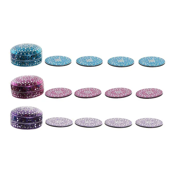 Paliktņi DKD Home Decor Alumīnijs Koks MDF (3 pcs)