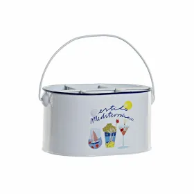 Ведро для льда DKD Home Decor Белый Разноцветный Металл 24,5 x 17 x 13 cm