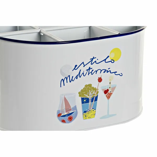 Jääkulho DKD Home Decor Valkoinen Monivärinen Metalli 24,5 x 17 x 13 cm