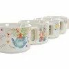 Набор из кофейных чашек DKD Home Decor Разноцветный Металл Бамбук Dolomite 260 ml