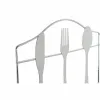 Teline DKD Home Decor Aterinta Hopeinen Metalli Muovinen 23 x 15 x 22 cm