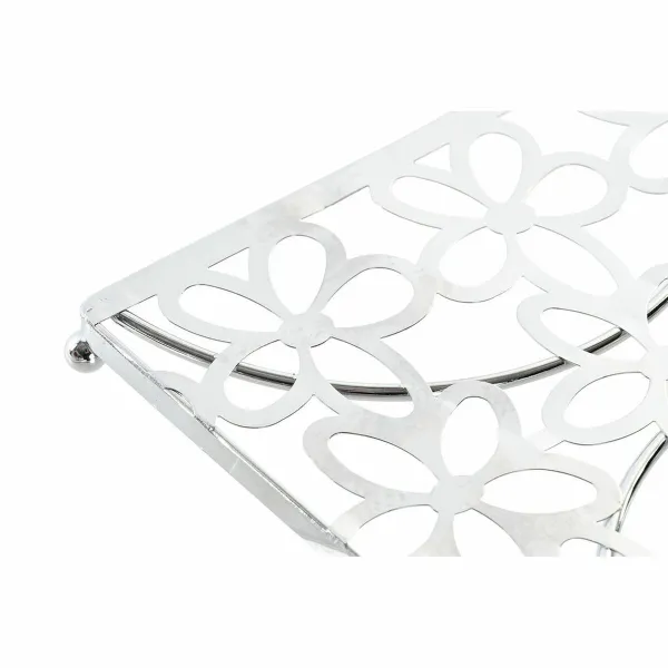 Подставка под горячее DKD Home Decor Серебристый Металл Пластик 18 x 18 x 1,5 cm