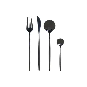 Nerūdijančio plieno stalo įrankiai DKD Home Decor Juoda Nerūdijantis plienas 3 x 1,5 x 13 cm 16 Dalys