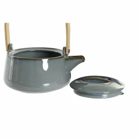 Teekannu DKD Home Decor 21 x 17 x 10 cm Posliini Harmaa 1 L