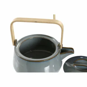 Teekannu DKD Home Decor 21 x 17 x 10 cm Posliini Harmaa 1 L