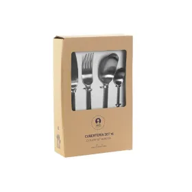 Stalo įrankiai DKD Home Decor Auksinis Sidabras Nerūdijantis plienas 16 Dalys 6 x 2 x 22,8 cm