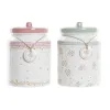 лодка DKD Home Decor Зеленый Розовый Виши 15,5 x 15,5 x 21 cm (2 штук)
