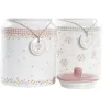 лодка DKD Home Decor Зеленый Розовый Виши 15,5 x 15,5 x 21 cm (2 штук)