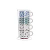 Vnt. kavos puodelių rinkinys DKD Home Decor Geltona Mėlyna Spalvotas Turkis Kaštoninė Metalinis Keramikos dirbinys 150 ml