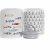 лодка DKD Home Decor Белый Разноцветный Керамика Средиземноморье (2 штук)