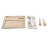 Сырная доска DKD Home Decor Бамбук Керамика 24,5 x 20 x 1,2 cm (4 штук)