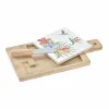 Juustolautanen DKD Home Decor Bambu Alumiini Kivitavara 21,5 x 11,8 x 1,5 cm (3 Kappaletta)