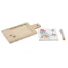 Juustolautanen DKD Home Decor Bambu Alumiini Kivitavara 21,5 x 11,8 x 1,5 cm (3 Kappaletta)