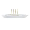 Užkandžių dėklas DKD Home Decor Mėlyna Natūralus Bambukas Keramikos dirbinys Viduržemio 23,5 x 23,5 x 7 cm