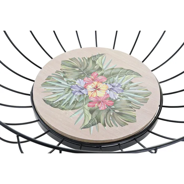 Hedelmäkulho DKD Home Decor Monivärinen Metalli Puu MDF 28 x 28 x 11 cm (2 osaa)