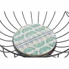 Ваза для фруктов DKD Home Decor Синий бирюзовый Металл Деревянный MDF 28 x 28 x 11 cm (2 штук)