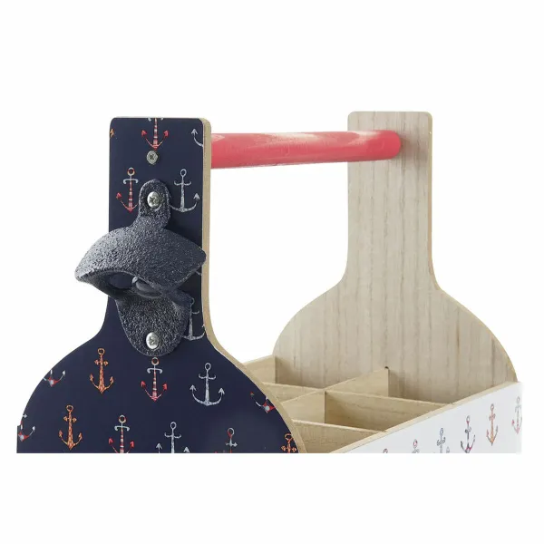 Butelių laikiklis DKD Home Decor Spalvotas Medžio MDF 27 x 16,5 x 25,5 cm (2 vnt.)