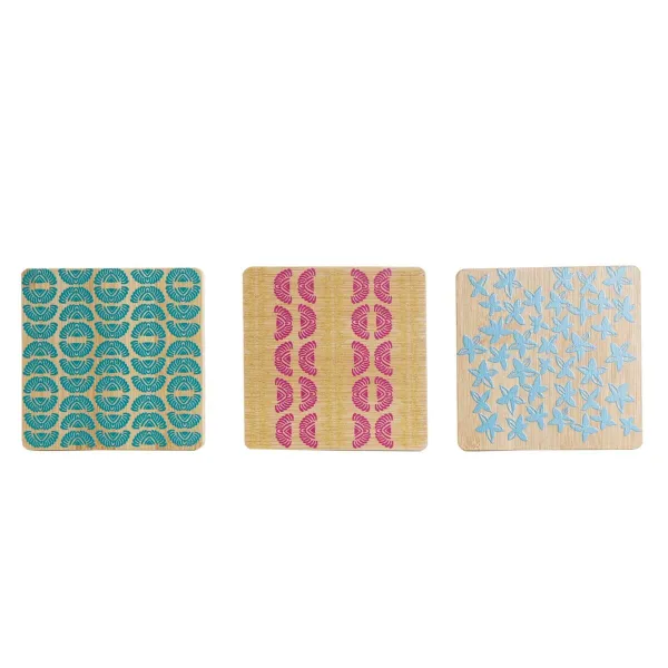 Lasinaluset DKD Home Decor Africa Bambu Siirtomaatyylinen Afrikkalainen mies (6 pcs)