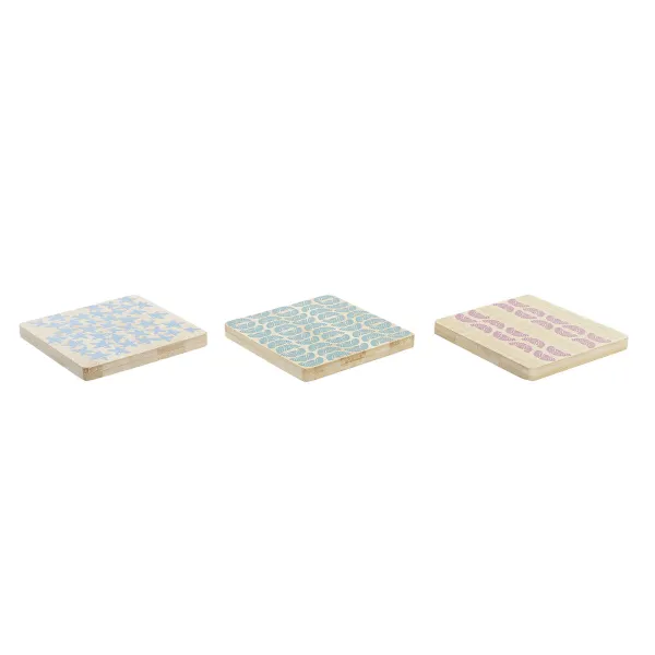 Lasinaluset DKD Home Decor Africa Bambu Siirtomaatyylinen Afrikkalainen mies (6 pcs)