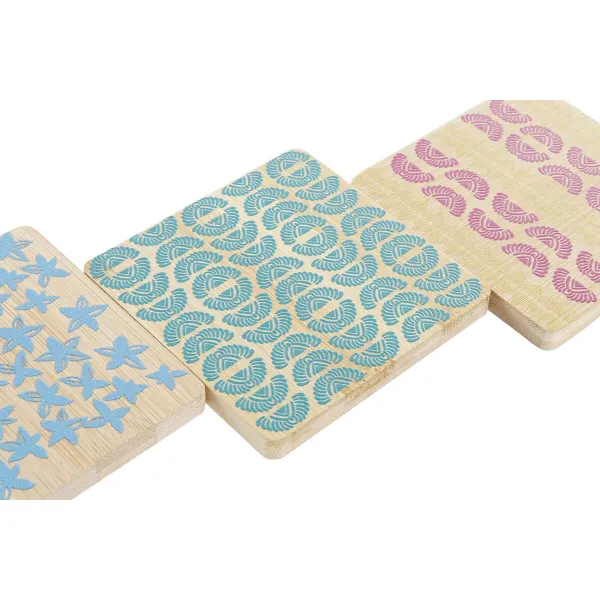 Lasinaluset DKD Home Decor Africa Bambu Siirtomaatyylinen Afrikkalainen mies (6 pcs)