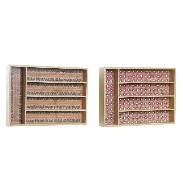 Virtuves Piederumu Organizators DKD Home Decor Bambuss Koloniāls Āfrikas vīrietis 25,5 x 35,5 x 5 cm (2 gb.)