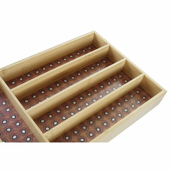 Ruokailuvälinejärjestelijä DKD Home Decor Bambu Siirtomaatyylinen Afrikkalainen mies 25,5 x 35,5 x 5 cm (2 osaa)