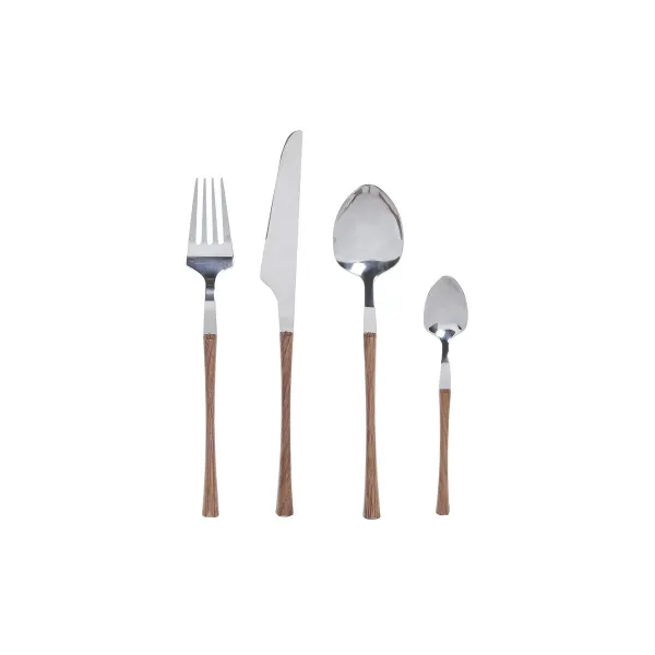 Stalo įrankiai DKD Home Decor Natūralus Sidabras Nerūdijantis plienas (2,6 x 1 x 23 cm) (16 pcs)