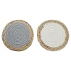 Подставка под горячее DKD Home Decor Индивидуальный Хлопок волокно (20 x 20 x 1 cm) (2 штук)