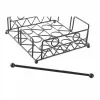 Servetėlės laikiklis DKD Home Decor Geometrinis Juoda Metalinis 18 x 18 x 7 cm