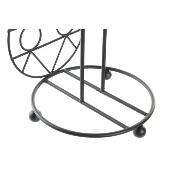 Virtuvės popieriaus laikiklis DKD Home Decor Juoda Metalinis 15,5 x 15,5 x 39,5 cm