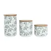 3 caurules DKD Home Decor Dabisks Balts Zaļš Bambuss Keramika Tropiskais 10 x 10 x 17 cm