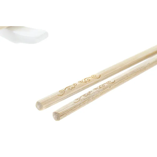 Sushisetti DKD Home Decor Bambu Taulu Luonnollinen Itämainen 28 x 9 x 2 cm (3 Kappaletta) (6 Kappaletta)
