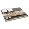 Suši Komplekts DKD Home Decor Melns Dabisks Bambuss Valde / Dēlis Austrumniecisks 25 x 22 x 3 cm
