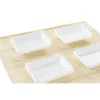 Sushisetti DKD Home Decor Metalli Bambu Valkoinen Luonnollinen Itämainen 30 x 40 cm 28 x 22 x 2,5 cm (9 Kappaletta)