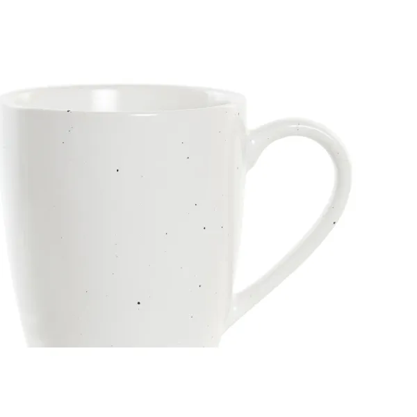 Komplekts ar 4 krūzēm DKD Home Decor Balts Dabisks Kaučuka koks Keramika 300 ml 19 x 13 x 31 cm