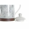 Чайник DKD Home Decor Синий Белый Коричневый древесина каучукового дерева Керамика
