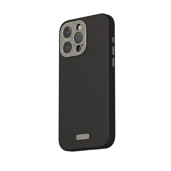 Moshi Napa MagSafe - Leather case for iPhone 15 Pro Max (Midnight Black)