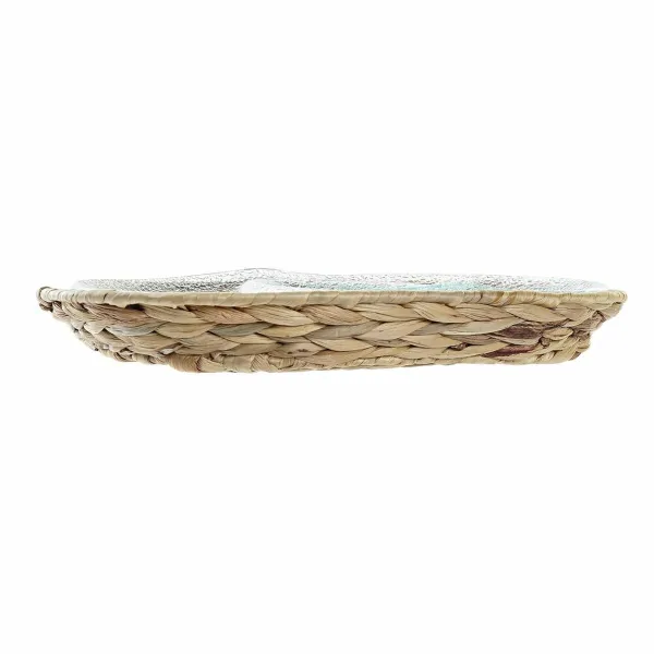 Uzkodu paplāte DKD Home Decor 38 x 25 x 4 cm Stikls Dabisks Caurspīdīgs