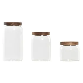 3 caurules DKD Home Decor Akācija Borosilikāta glāze (1 L) (400 ml) (700 ml) (3 Daudzums)