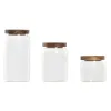 3  indeliai DKD Home Decor Akacija Borosilikatinis stiklas (1 L) (400 ml) (700 ml) (3 Dalys)