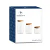 3 purkkia DKD Home Decor Akaasia Borosilikaattilasi (1 L) (400 ml) (700 ml) (3 Kappaletta)