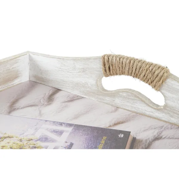 Paplāšu Komplekts DKD Home Decor Daudzkrāsains 40 x 30 x 6 cm Koks MDF (2 gb.)