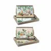 Paplāšu Komplekts DKD Home Decor 40 x 30 x 6 cm Koks MDF (2 gb.)