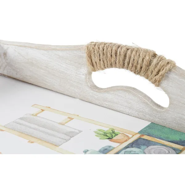 Tarjotinsetti DKD Home Decor 40 x 30 x 6 cm Puu MDF (2 osaa)